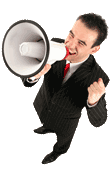 Image of man with megaphone