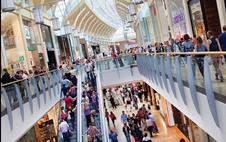 Footfall in the three months to January was 1.8% up on a year ago thanks largely to an increase in out-of-town shopping